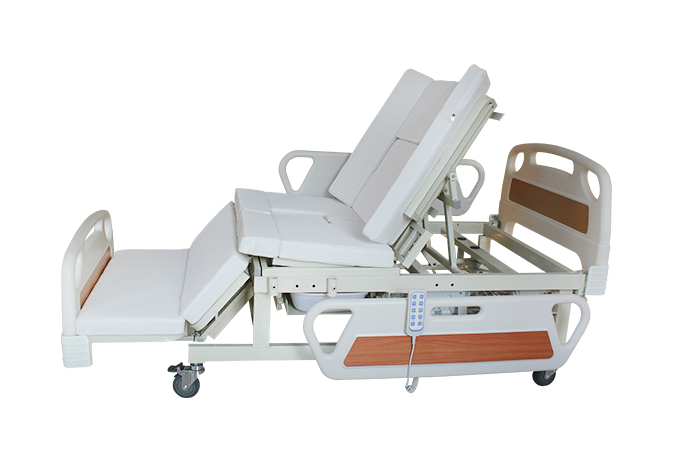 Медичне функціональне електро ліжко з туалетом і боковим переворотом MIRID E39. Ліжко для високих людей. Туалет на пульті. 0020 фото