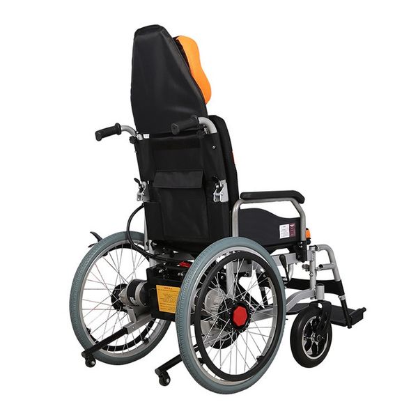 Складана електрична коляска для інвалідів з підголовником MIRID D6035С (режими: електро, активний). Літієва батарея – 20 аг. 0053 фото