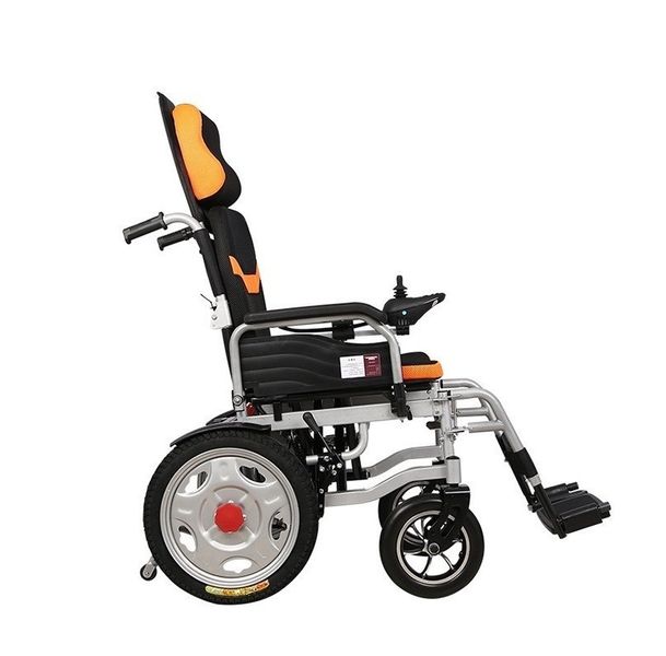 Складная электрическая коляска для инвалидов с подголовником MIRID D6036C. Литиевая батарея – 20Ач. 0054 фото