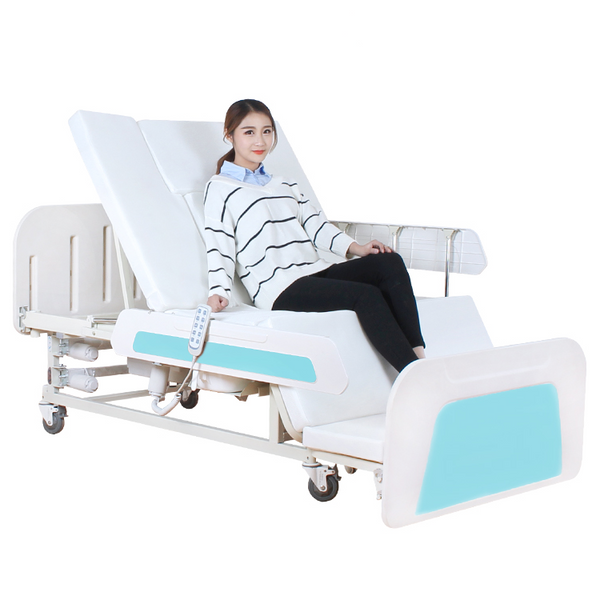 Медицинская электрокровать с туалетом MIRID E36. Широкая кровать для инвалида. Кровать для реабилитации. 0024 фото