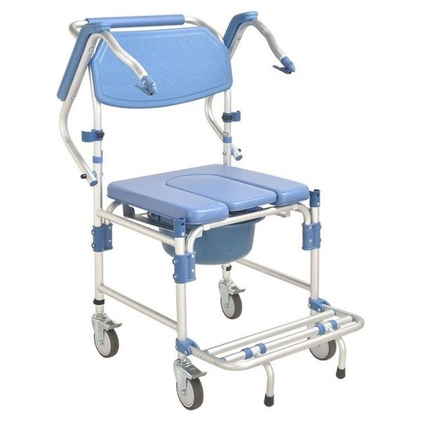 Коляска для інвалідів з туалетом MIRID KDB-697B. Багатофункціональний інвалідне крісло для душу і туалету. 0084 фото
