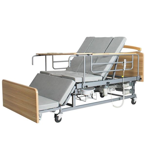 Медичне електроліжко з туалетом і боковим переворотом MIRID Е04. Функціональне ліжко для інваліда. Ліжко для реабілітації. 0010 фото